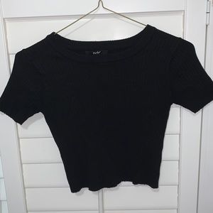 Black Ribbed Shirt